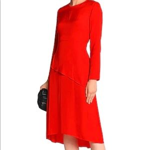 NWT Maje Red Knee Length Dress Size 2
